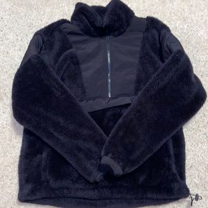 PINK half zip sherpa pullover